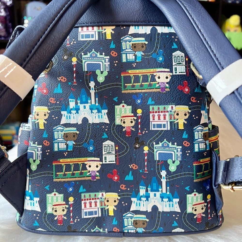 Dapper Dans Loungefly Mini Backpack Main Street NWT AOP 1 of 3 Disney NWT - Picture 8 of 8